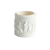 Embossed Planter Compact Cylindrical Planter Plant Pot for Balcony