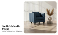 Nordic aesthetic Upholstered Armchair space-saving Footprint Upholstered Tub Chair Padded Armrests Seating Furniture Comfortable Backrest for Apartment Dwellers, Interior Designers, Living Room, Coffee Shop, Boutsideique, Reception Area
