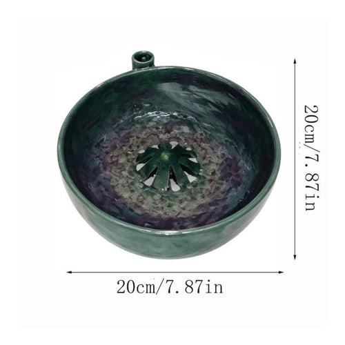 Fruit and Vegetable Basin Glazed Ceramic Washing Basin Slotted