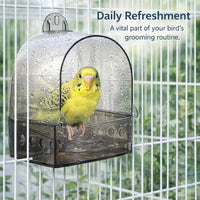 Bird Bath Tub for Cage, Transparent Bird Bath Drawer, Spacious Bird Bath Cage, Pet Bird Bath Box, Ha - Image 10