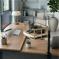 Feline Desk Bed Clamp No-Tools-Required Setup Desk Mounted Pet Bed Soft Mat