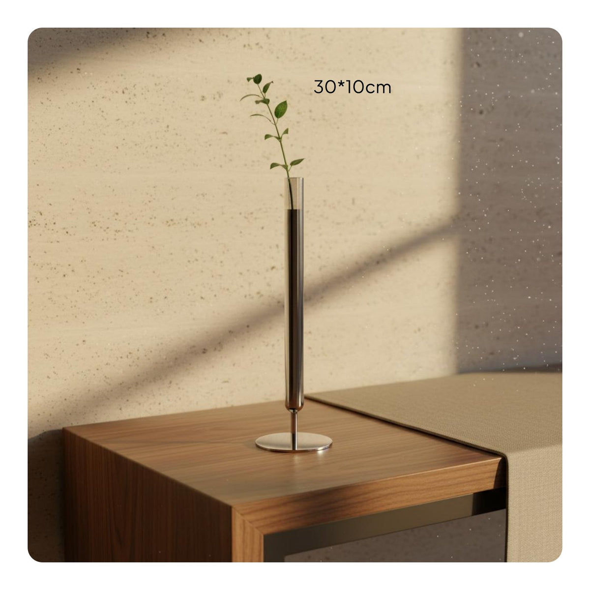 Stainless Steel Tube Vase Elegant Statement Piece Modernist Flower Stand