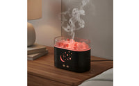 Quiet Operation Crystal Mineral Lamp Humidifier 2-in-1 Design Mineral Rock Aroma Dispenser Adjustable Brightness Colorful LED Mist Generator Auto Shut-Deactivate for Children, Bedroom, Desk, Office, Nursery