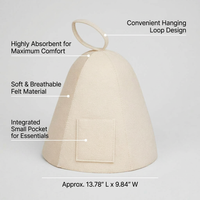 Women Men Steam Room Hat, Practical Cap, Water Absorbing Bathhouse Hat, Heat Ins #variant:['Off White']