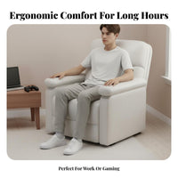 Single-Seater Recliner Ergonomic Design Recliner with Footrest Full-rotationDegree Rotating Base for E-Sports Participants