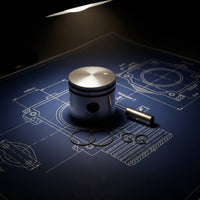 Piston Assembly Metal Piston with Rings Fit Part for Mechanics, Hobbyists