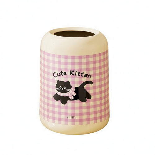 Open-Top Trash Can Decorative Bin Compact for Kitchen, Office