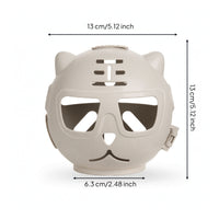 Anti-Bite Cat Grooming Helmet Breathable Cat Muzzle with Face Opening Lightweight Pet Guarding Hood Safe for Bathing