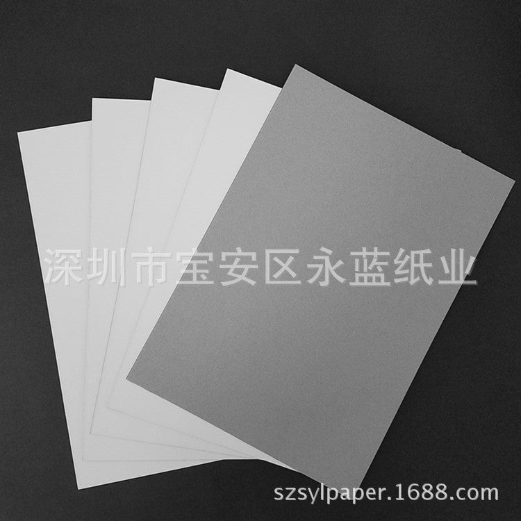 Professional T-Shirt Shirt Packaging Cardboard Grey Back White Face Paperboard Flat Card Customizable Printing