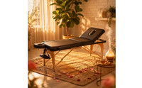 Folding Massage Table Sturdy Folding Massage Bed Wooden Frame Well-Being Furniture for Salon
