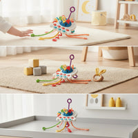 Pull-Cord Tentacle Toy Toy with Cords Flexible Baby Toy with Cords Engaging Sturdy for Toddlers