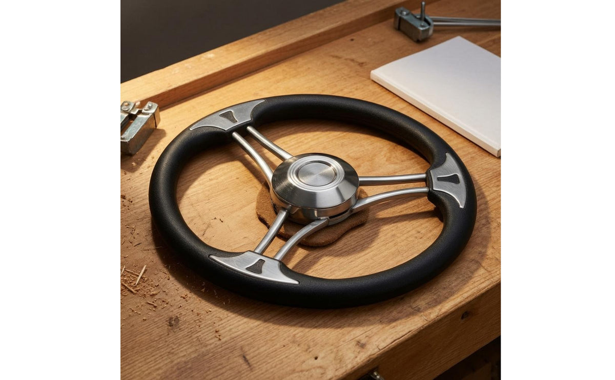 Stainless Steel Steering Wheel Resistant Stainless Steel Boat Wheel Smooth Nautical Steering Station