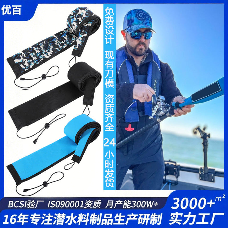 Anti-Tangle Fishing Rod Cover, Waterproof Neoprene Bag for Lure Rods