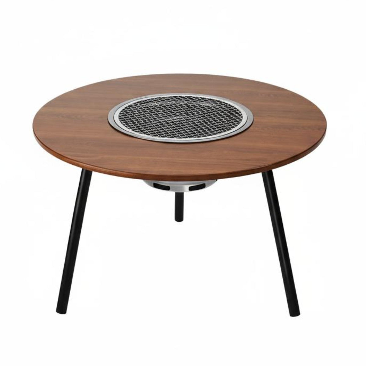 Foldable Round Grill Table Easy to Transport Foldable Cook Station for Families