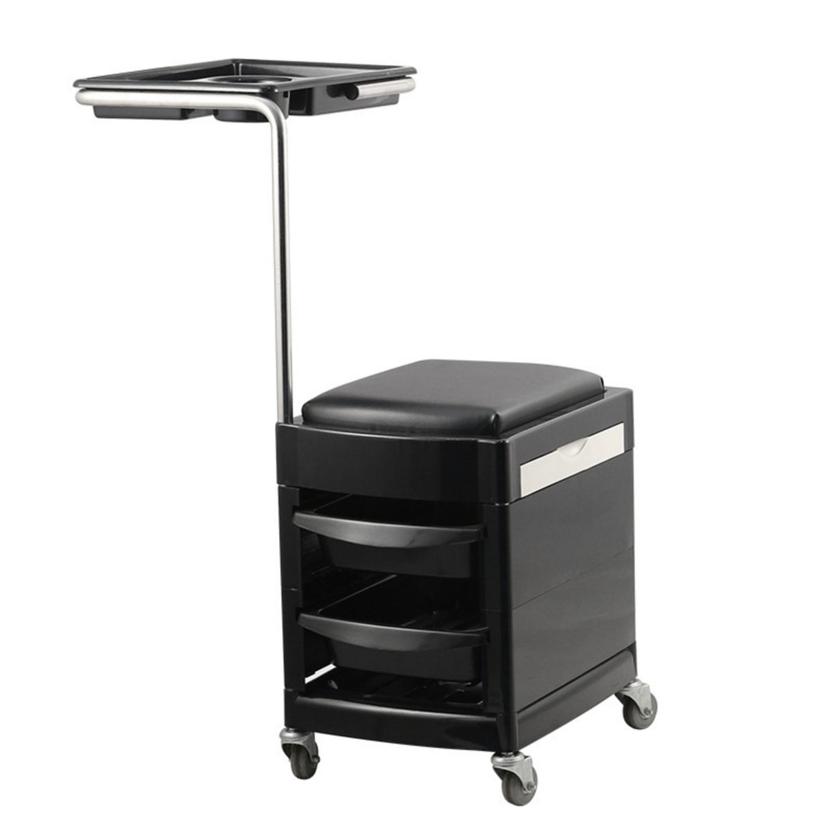 Manicure Trolley Stool Mobile Manicure Furniture Compact Pedicure Cart with Seat for Nail Technicians, Beauticians, Spas