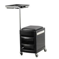 Manicure Trolley Stool Mobile Manicure Furniture Compact Pedicure Cart with Seat for Nail Technicians, Beauticians, Spas