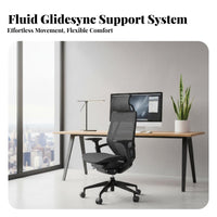 Lumbar Support High-Back Ergonomic Chair Adjustable Features High-Back Rolling Work Chair 360° Swivel Office Furniture Padded Cushion for Remote Workers, Students, Gamers, Study Room, Gaming Setup, Bedroom