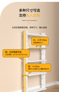 门后超薄置物架家用靠墙夹缝落地架多层免打孔收纳架薄柜缝隙窄柜 窄层架4012-5层[90立柱*2]+螺丝*20