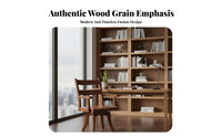 With Armrests Slatted Back Rotating Armchair Ergonomic Backrest Desk Chair Sturdy Base Swivel Seat Stable Load-Bearing for Home Workers, Executives, Teenagers, Study Room, Library, Bedroom