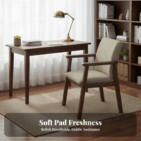 Upholstered Wooden Armchair Minimalist Design Desk Chair Ergonomic Design