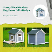 Waterproof insulated wood dog house