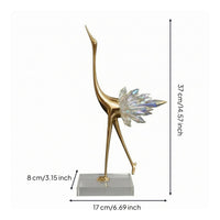 Faceted Wing Bird Ornament Faceted Bird Home Decoration Clear Acrylic Base Home Decor