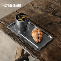 MHW-3BOMBER Retro Tray, Stainless Steel 304 Cup Holder for Coffee, Vintage Style