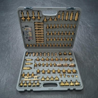 128 Pieces Hard Carrying Case Automotive Air-Conditioning Leak Detection Kit Molded Interior Air-Conditioning Repair Tool Kit Organized Compartments Latch Closures for Garage