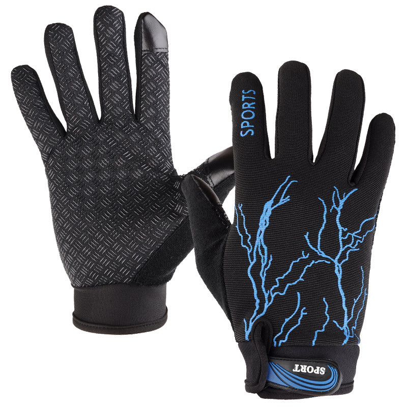 Men's Full Finger Cycling Gloves - Non-Slip, Breathable, Quick Dry for Outdoor Sports & Fitness