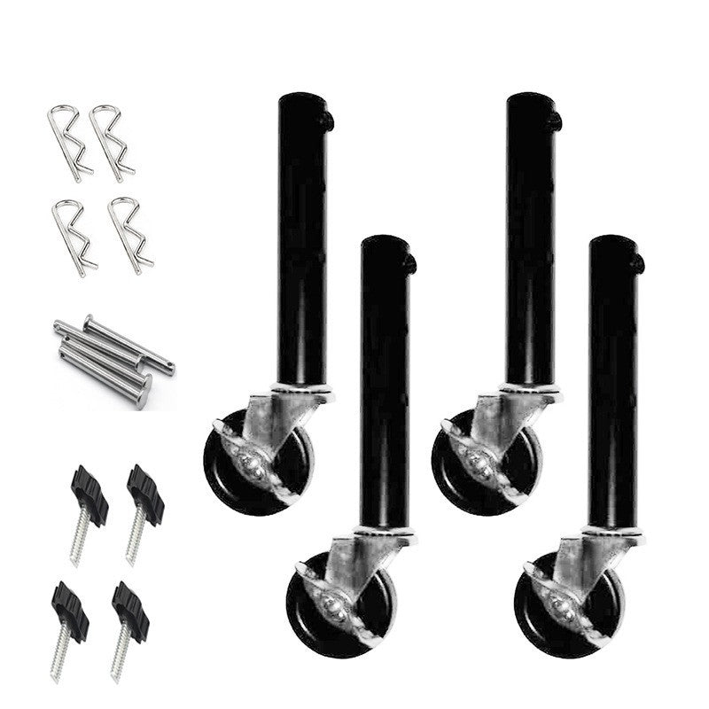 Heavy Duty Adjustable Metal Table Leg Extender with Wheels for Folding Tables