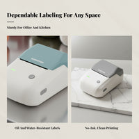 Food Label Printer, Thermal Sticker, Date Barcode, Transparent, Handheld, Smart Home & Business
