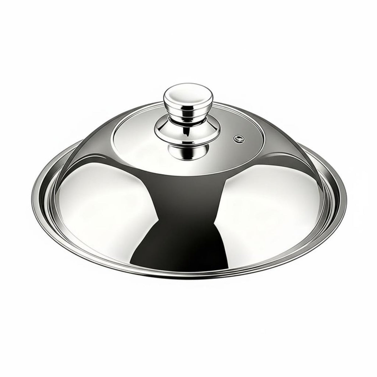Stainless Steel wok Lid Anti-Spill Universal Frying Pan Cover Cookware Accessory for Kitchen