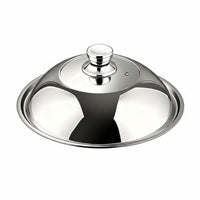 Stainless Steel wok Lid Anti-Spill Universal Frying Pan Cover Cookware Accessory for Kitchen