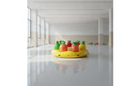 Carrot Pulling Game Recessed Openings Inflatable Carrot Game Leafy Tops