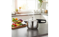 Multi-Cooktop Compatible Stainless Steel Pressure Cooker Large Capacity Stainless Steel Pressure Pot Heat-Resistant Handles Fast Cooking Pot Energy Saving for Families, Home Use
