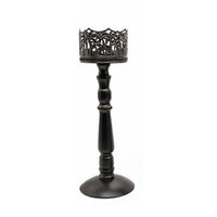 3 Pieces Wrought Iron Candle Holder Unique Shape Metal Candlestick Set
