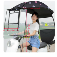 Removable electric motorcycle sun shade