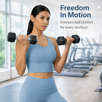 Sports Bras for Women with Built-In Support for Running and Fitness, Moisture Wicking Tank Tops for Gym with Wide Design