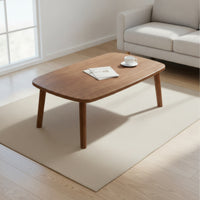 Rectangular Coffee Table Modern Coffee Table with Solid Wood Legs Minimalist Furniture for Living Room, Apartment