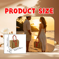 2026 New Raffia Woven Bag for Women - Fashionable Beach Vacation Tote, Large Capacity Commuter Tote