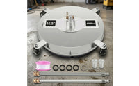 Stainless Steel Pressure Washer Surface Cleaner 4000 Psi Surface Cleaner with Wheels Two Rotating Pressure Washer Attachment with Quick Connect Rust-Proof for Professionals