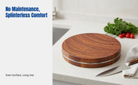 Thick Black Ironwood Cutting Board, Hardwood Kitchen Chopping Board, Double-Sided, Home Use