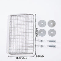 Stainless Steel Perch Bird Cage Stand, Grid Mesh Bird Stand for Parakeet Cockatiel, Parrot Perch for Cage Exercise and Paw Grinding