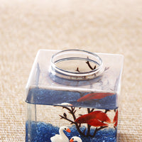 Mini Desktop Ecosystem Glass Fish Tank for Betta Fish and Hydroponics