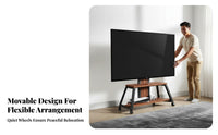 Pyramid TV Stand Silent Full Rotation Casters Mobile TV Stand High Load Capacity Display Equipment for Exhibition, Office, Bedroom