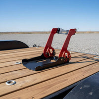 Front Wheel Chock Stand Iron Vehicle Accessory Self-Locking for Hauling Vehicle