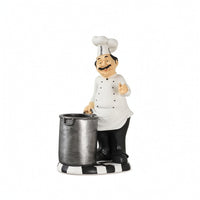 Chef Figurine with Utensil Kitchen Chef Figurine Countertop for Bakers