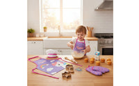 11 Pieces Kids Cooking Set  Machine Washable Children's Cooking Set Fit Young Cook Costume Kit for Girls