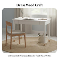 Height-Adjustable Writing Desk Creamy pale Finish Adjustable Kids Desk Paint Easy to Clean for Studying, schoolwork
