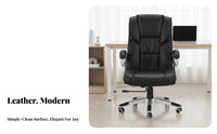 Managerial Highspine Armchair Real leather Ergonomic Rolling Chair Adjustable Height rearing for Managerials, Students